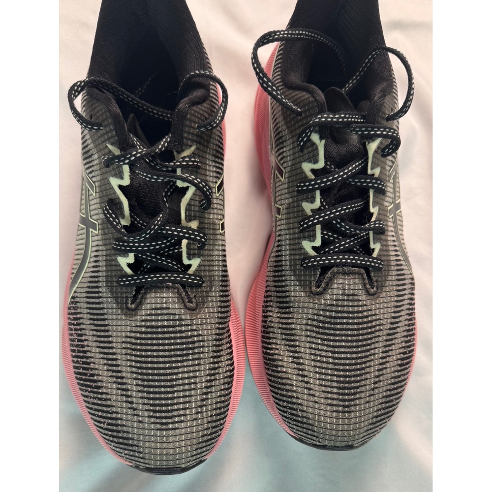 ASICS Novablast 3 Black Pink Glo Running Shoes Womens 9.5 1012B410 FF Blast+ - Picture 6 of 13